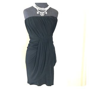 Gorgeous Moda Intl Black Strapless Dress Size L